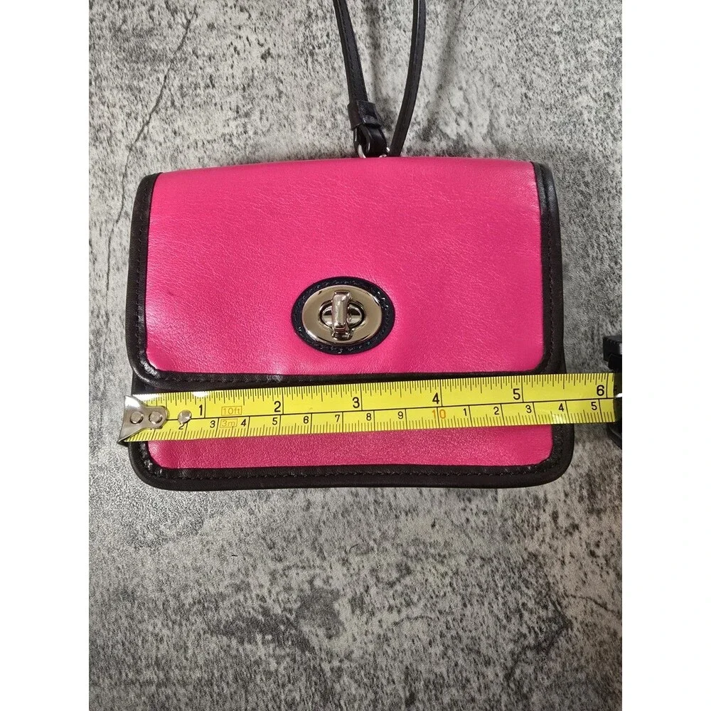 COACH Legacy Colorblock MINI Crossbody in SVFXM SV/Fuchsia Pink Multicolor 48022
